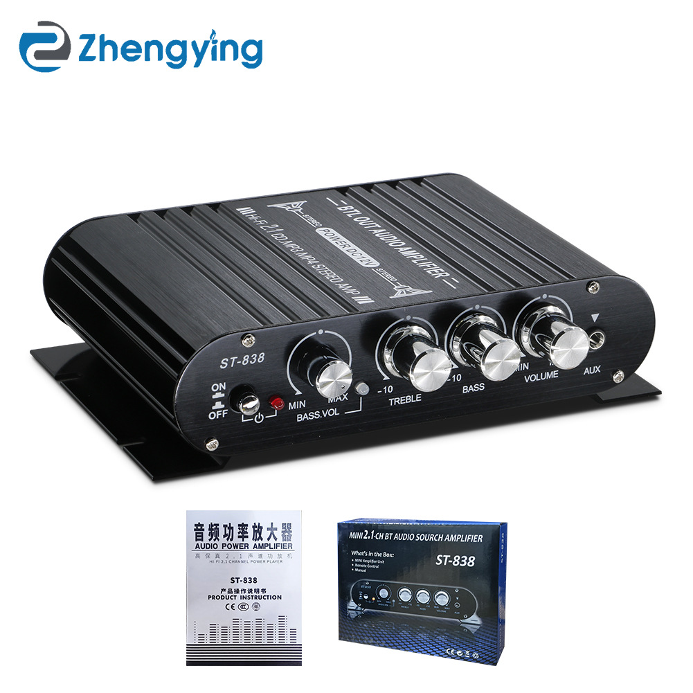 Zhengyin cross-border hot new subwoofer 2.1 channel power amplifier car mp3 small foreign trade power amplifier