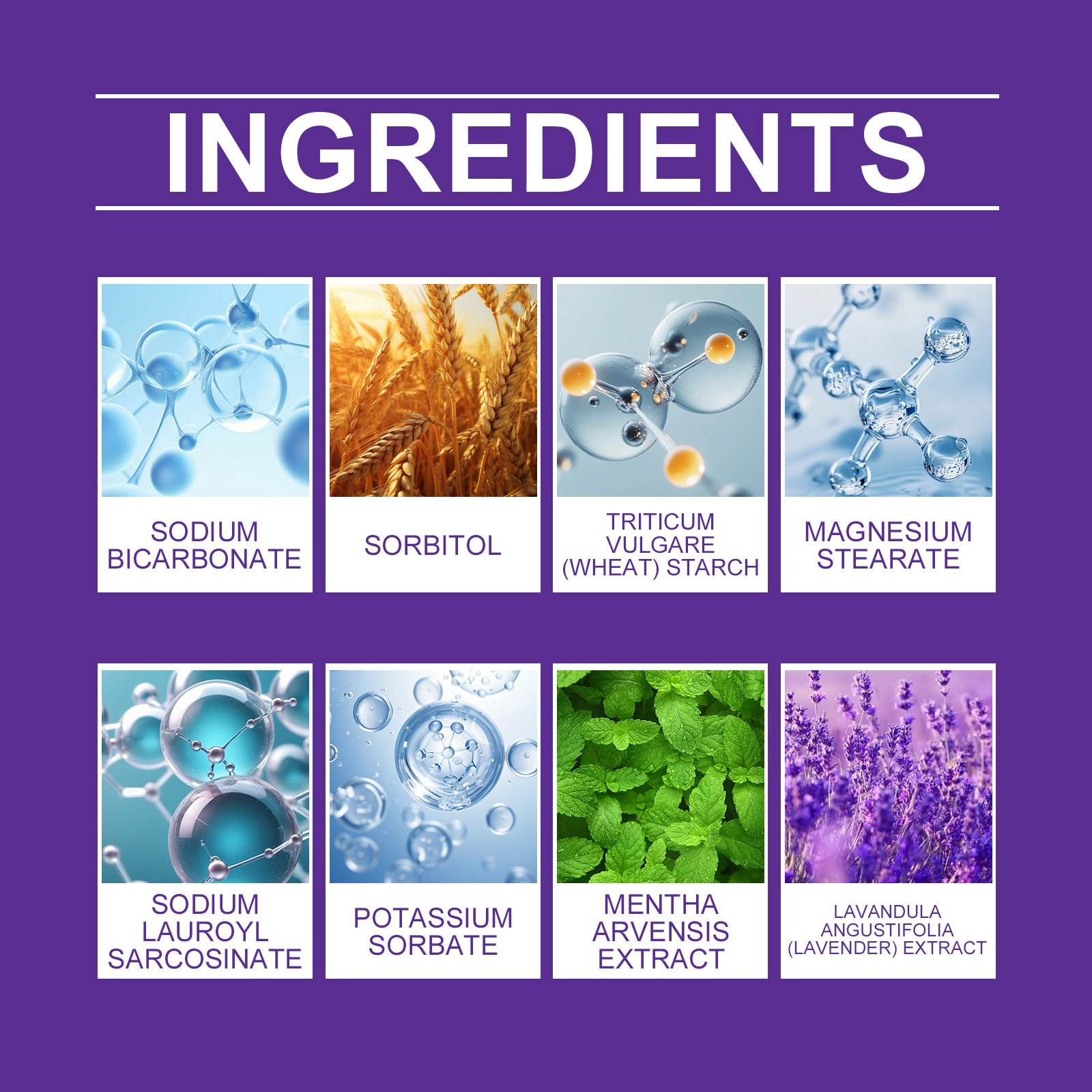 ORALHOE Purple Teeth Powder Gentle Cleaning Protect Teeth Natural Fresh Breath Oral Care