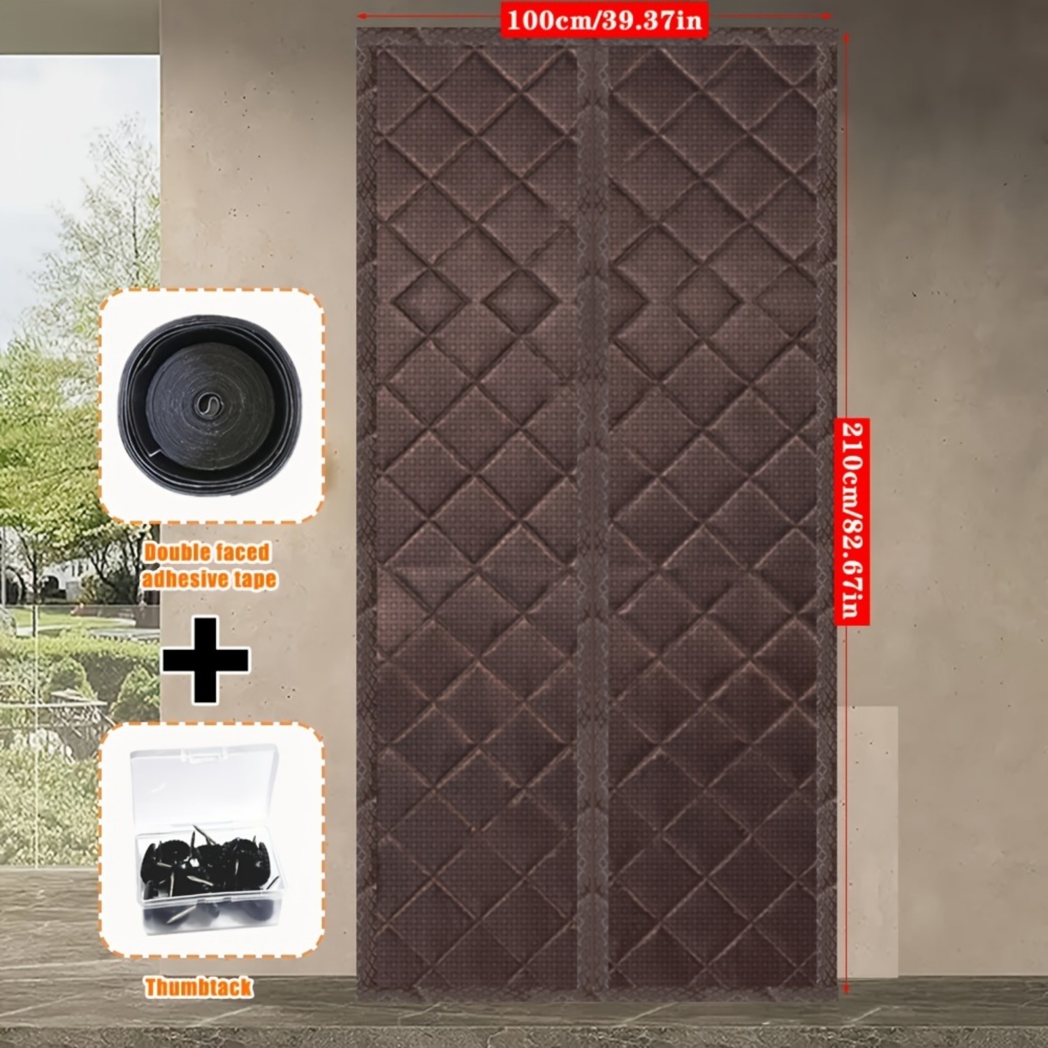 Cotton Door Curtain Winter Warm Windproof Door Curtain Kitchen Bedroom Room Home Partition Curtain Anti-Mosquito Soft Gauze Curtain