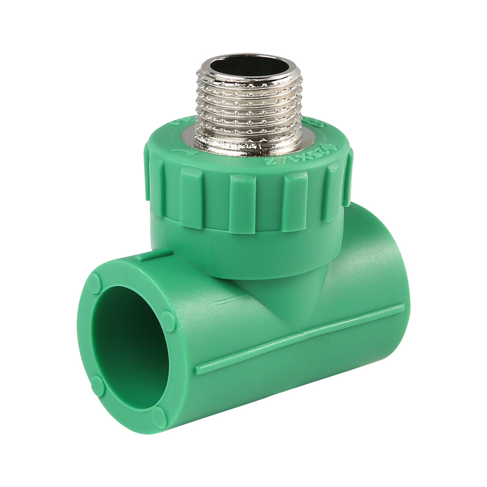 PPR pipe fitting joint thickened equal diameter 45 degree Green direct elbow tee gray hot melt pipe PPR water pipe fittings