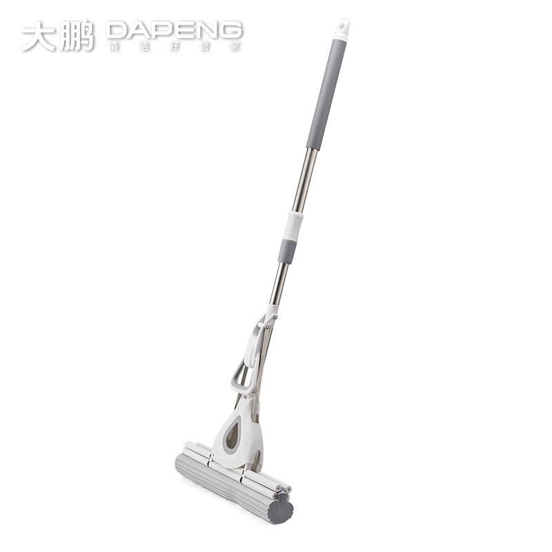 Rubber Cotton Mop Household Sponge Mop Hand-Free Washable Lazy Large Mop Clean Roller Water Absorbent Mop Head