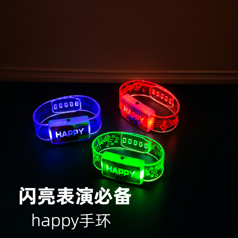 Флуоресцентный светящийся браслет, мультяшный браслет, светящиеся атрибуты для концертов, веселый светящийся браслет
