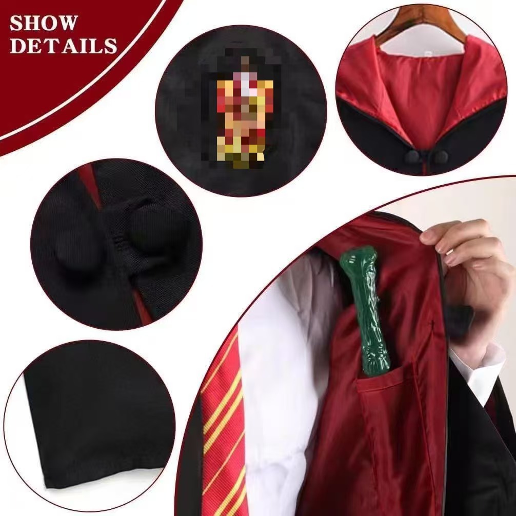Harry Potter Academy Robe Same Style Cos Costume Magic Robe Clothes Adult Children School Uniform Cloak Cloak