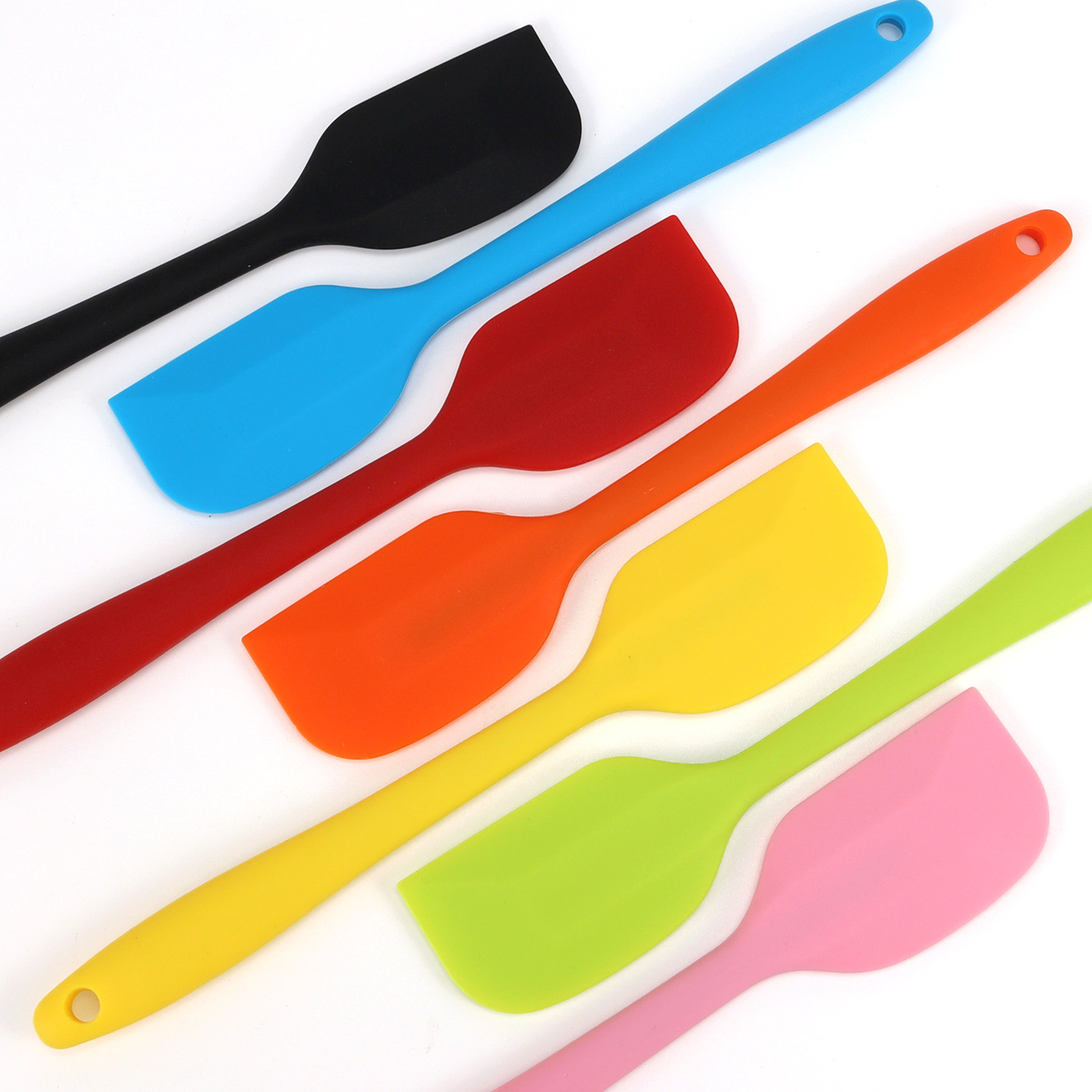 High temperature resistant Butter scraper baking tool multi-color silicone integrated small size scraper silicone scraper in stock