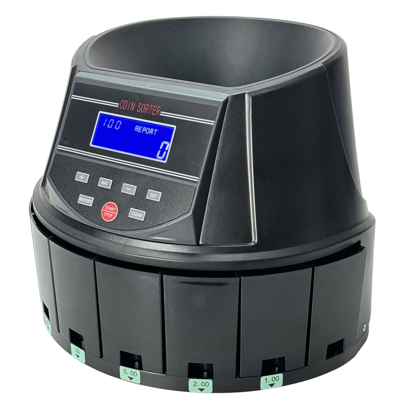 9004 LCD screen coin sorter multinational coin counting machine money sorting machine counting machine Total amount