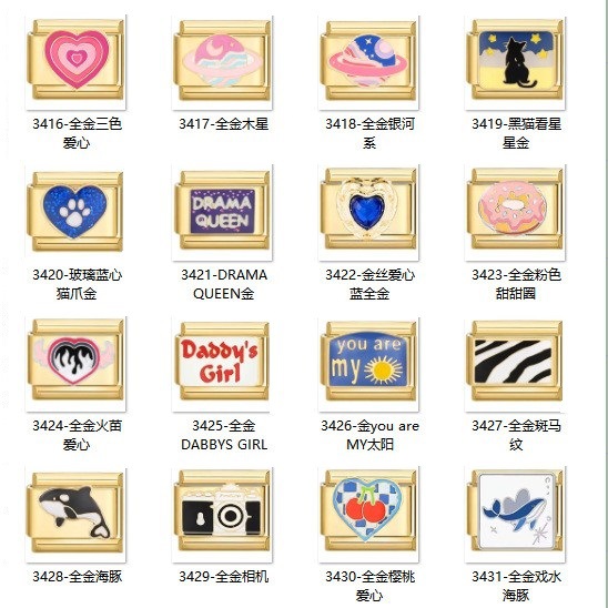 Браслет с золотым модулем, стальной, для DIY