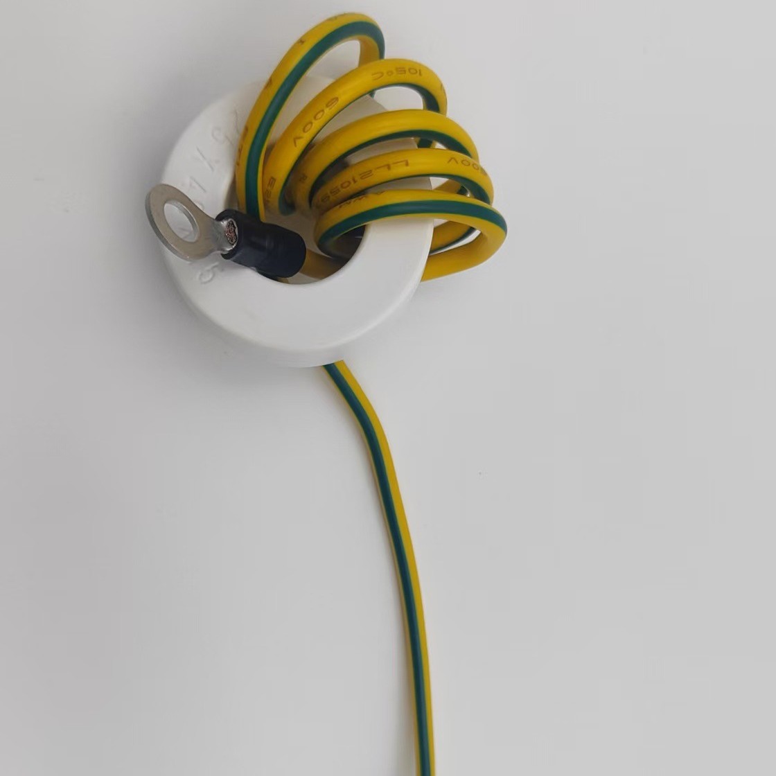 Surrounding Magnetic Wire Ul1015 12Awg Yellow-Green Digital Wire 220mm Terminal Wire with Magnetic Ring for Air Conditioner