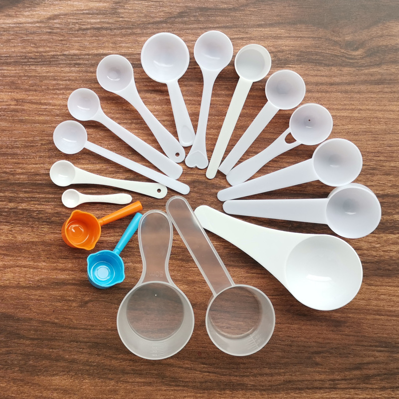 Factory 1/2/3/5/10g milk powder spoon creative kitchen multi-gram spoon LOGO plastic measuring spoon wholesale