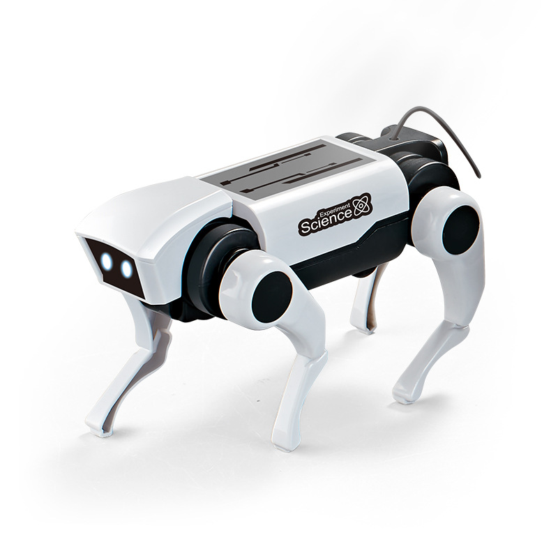 Solar Mechanical Dog Science and Education Experiment Electric Remote Control Intelligent Robot Dog Children's DIY Assembled Four-Legged Robot