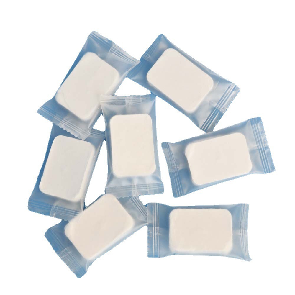 Disposable compressed tattoo cotton piece makeup remover cotton wet compress F pattern pearl cotton travel clothes convenient with independent pack 12 pieces