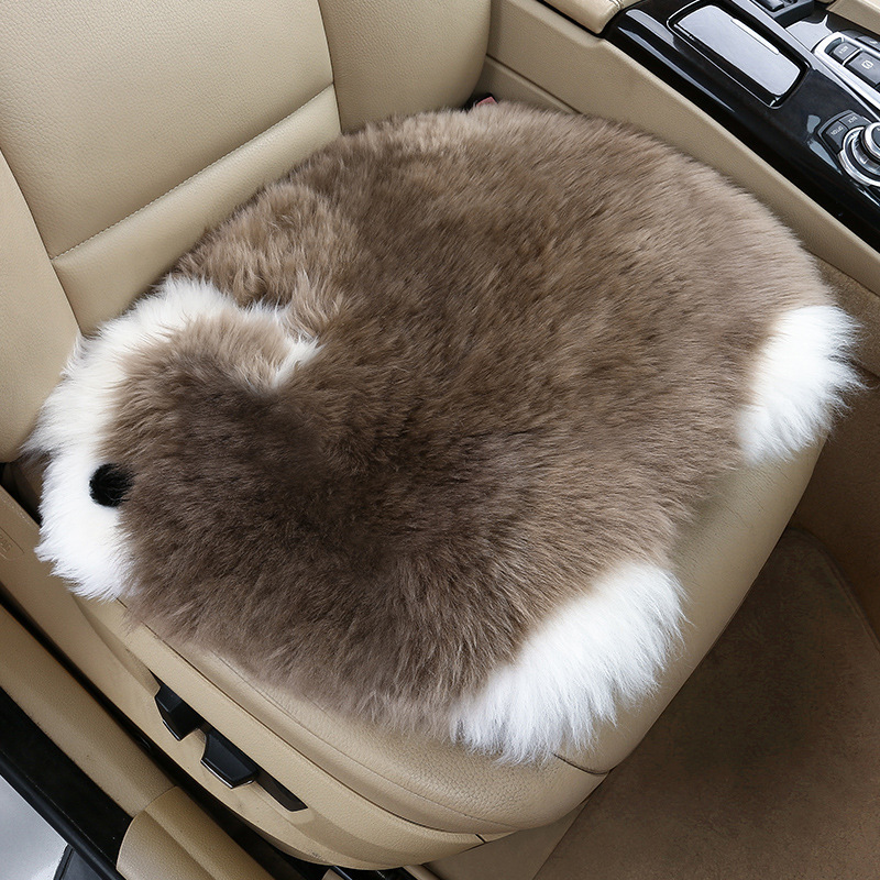 XY long wool sheep car cushion winter warm wool square cushion simple interior supplies cross-border wholesale seat cushion
