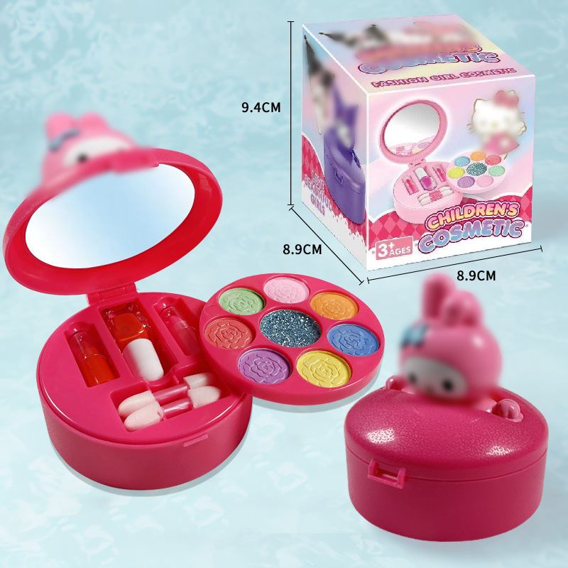 Cross-Border Foreign Trade Children's Beauty Set Makeup Box Eye Shadow Lipstick Lip Gloss Girl Toy Set Gift