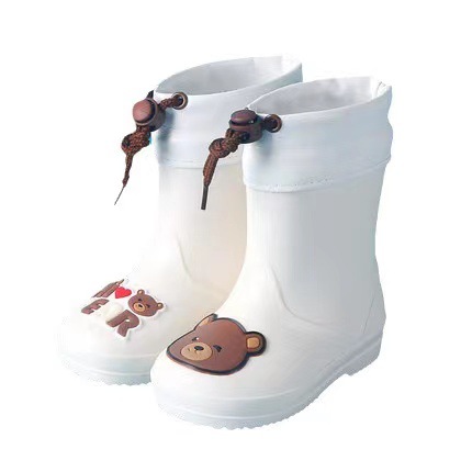 Children's Rain Boots Kindergarten Baby New Girls' Non-slip Waterproof Rain Boots Girdle Boys' Water Shoes Cartoon High Tube