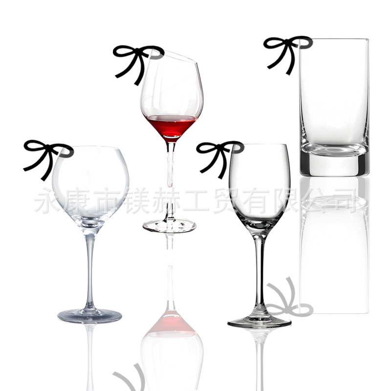 TX cross-border acrylic wine glass plug-in Valentine's Day multi-color ins style high-level party goblet pendant decoration
