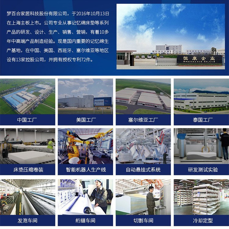 Dream Lily Alcohol-Resistant Flame Retardant Anti-Decubitus Hospital Bed Care Spine Protection Student Dormitory Mattress Memory Foam Thin Cushion