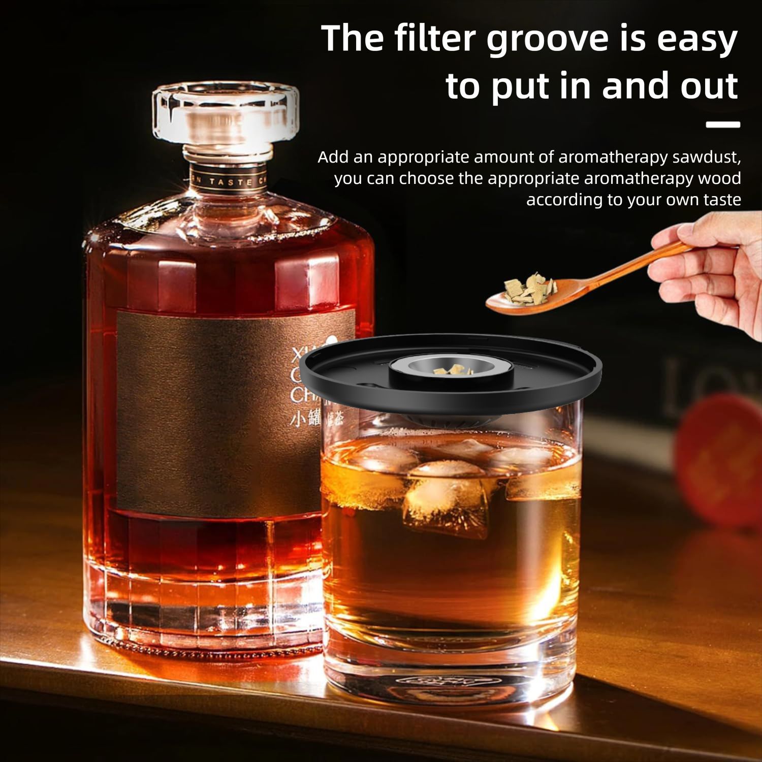 New Cross-Border Electric Cocktail Smoker Whiskey Smoker Colorful Lamp Various Fragrant Wood Set