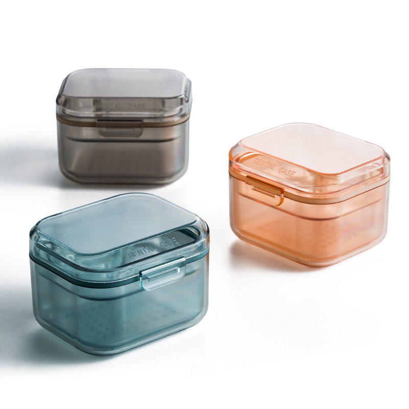 Invisible Braces Box Orthodontic Holder Storage Box Teeth Appliance Portable Denture Storage Box
