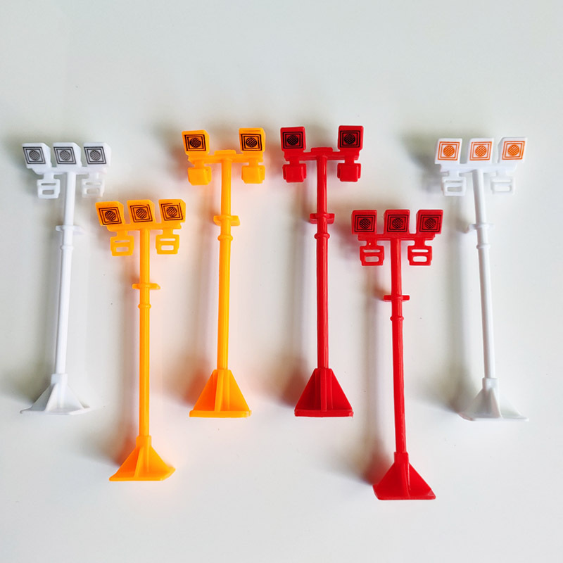 Toy Road Signs Roadblock Accessories Plastic Street Lamp Single Accessories Car Scene Roadblock Ornaments Wholesale