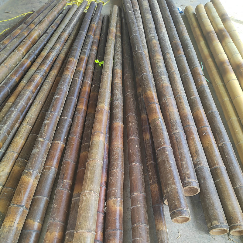 Anti-corrosion carbonized bamboo decoration decoration anti-corrosion bamboo pole courtyard project outdoor fence bamboo fence bamboo pole stick wholesale
