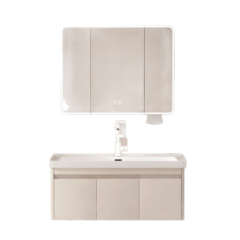 Deepened Ceramic Integrated Basin Honeycomb Aluminum Bathroom Cabinet Combination Bathroom Washbasin Waterproof and Moisture-Proof Bathroom Cabinet