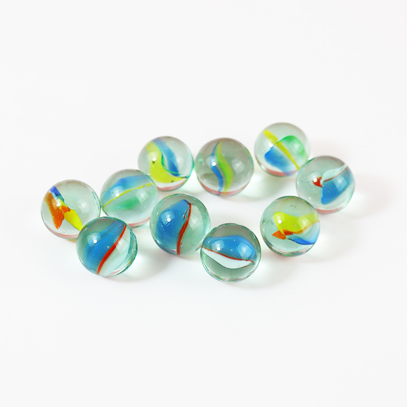 16mm Colored Glass Marble Ball Children's Marble Game Checkers Nostalgic Toy Novelty
