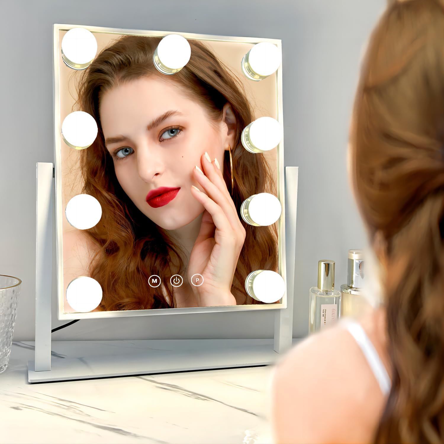 Amazon Explosions Hollywood Smart Makeup Mirror led Bulb Large Makeup Dressing Mirror Source Factory
