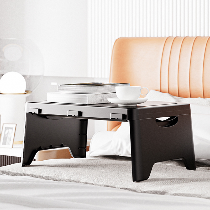 Plastic Portable Folding Table Multifunctional Laptop Table Student Dormitory Bed Folding Desk Factory Wholesale