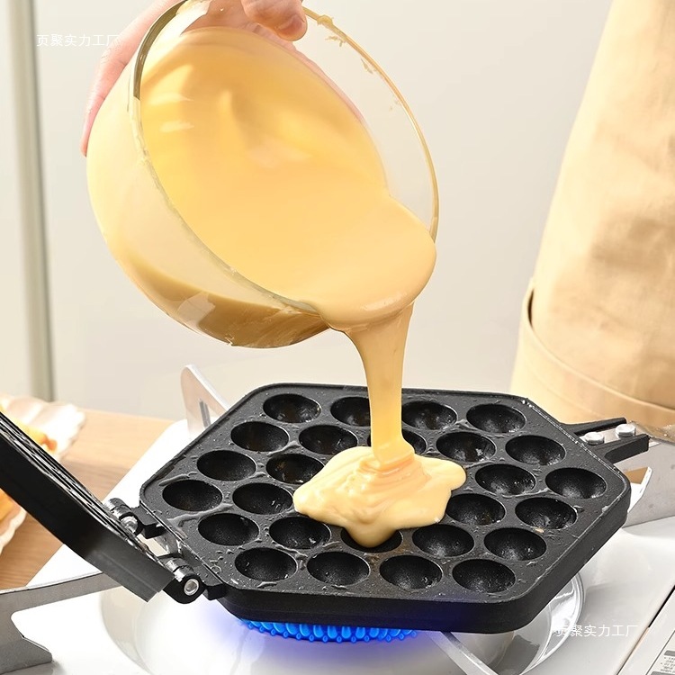 Egg Waffle Mold Commercial Stall Egg Waffle Machine Baking Pan Machine Household Gas Electric Egg Waffle Biscuit Machine Cake Mold