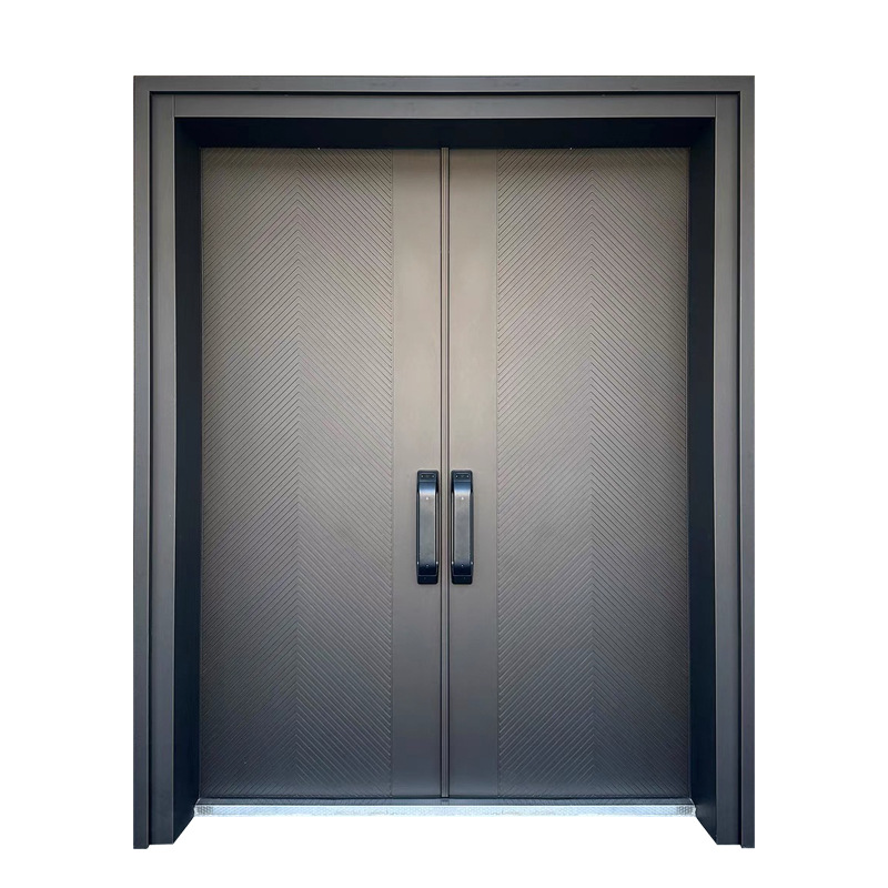 Cast Aluminum Door House Door Double Door Rural Rural Household Copper Door Anti-Theft Self-Built House Mother-In-Law Entry Door