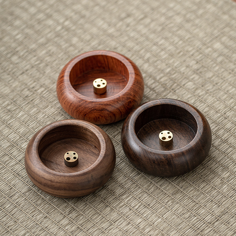 Подставка для благовоний из массива дерева, черный орех и грушевое дерево, для дома