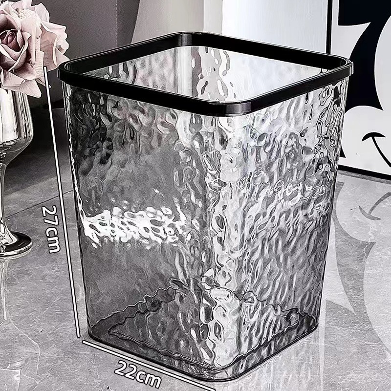 Trash Can for Home Use 2024, Large Capacity for Living Room, Bathroom, Kitchen, Bedroom, Sanitary Bin, Light Luxury Style Storage