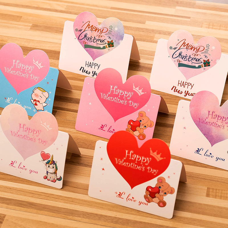 Cross-border ins wind small fresh greeting card after-sales card flower shop Christmas Valentine's Day message card blessing thank you card