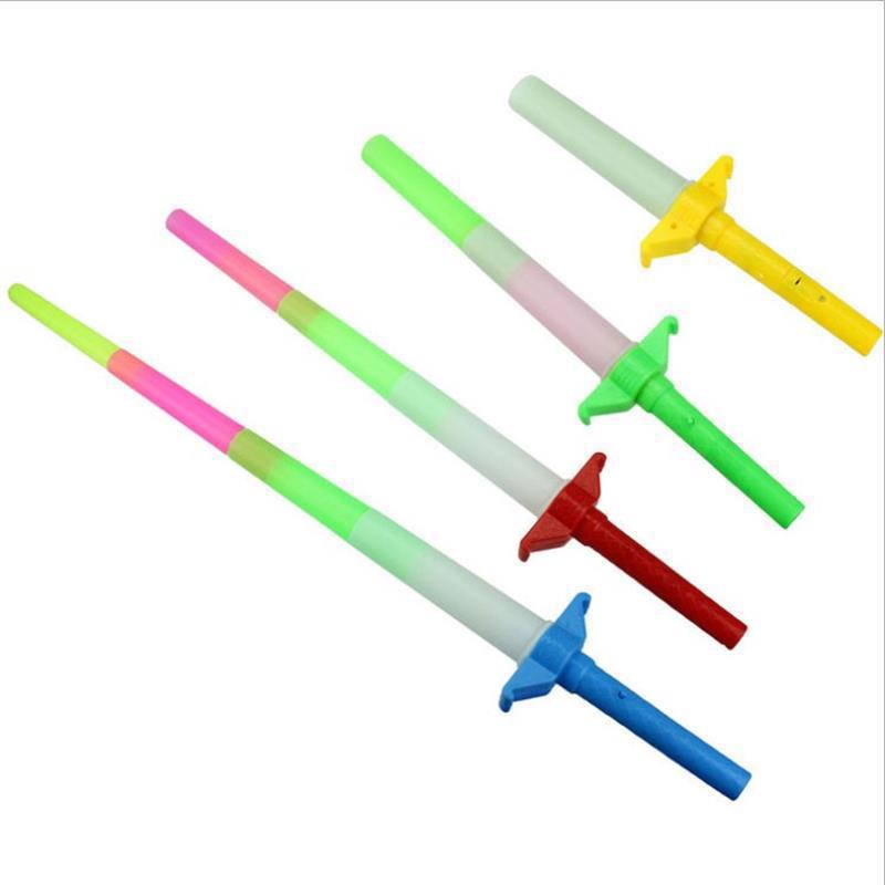 Large four section glow stick cheer props luminous toy telescopic stick wholesale flash shrink stick to push the explosion