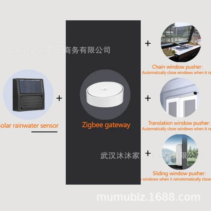 Tuya Zigbee Solar Rain Sensor Wireless App Control Real-Time Rain Detection for Garden