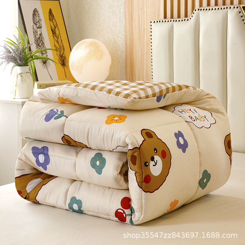 Factory wholesale quilt winter quilt core student dormitory single double quilt spring and autumn quilt thickened warm Four Seasons Universal