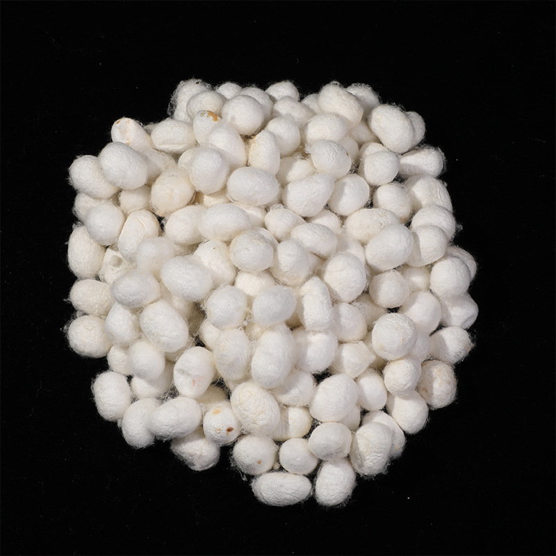 Farmhouse Natural Double Palace Mulberry Silk Cocoon Drying Can Be Spun into Silk Handmade Silk Bag Silk Quilt Raw Material 1 Catties 500 Grams