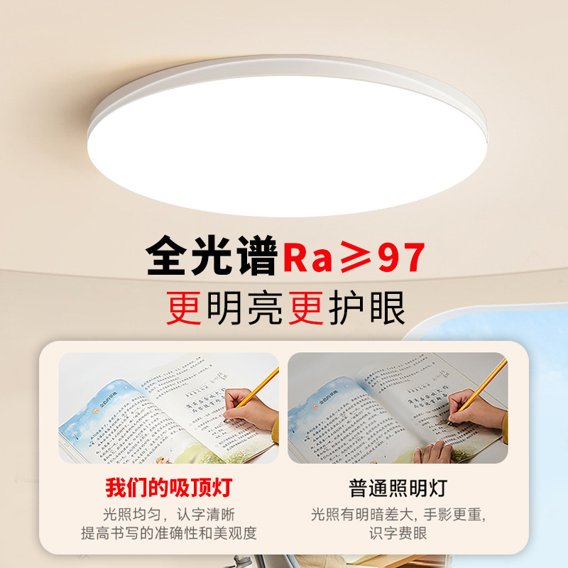 Three-proof full-spectrum ceiling lamp led living room lamp simple aisle lamp balcony lamp eye protection round bedroom lamp manufacturers