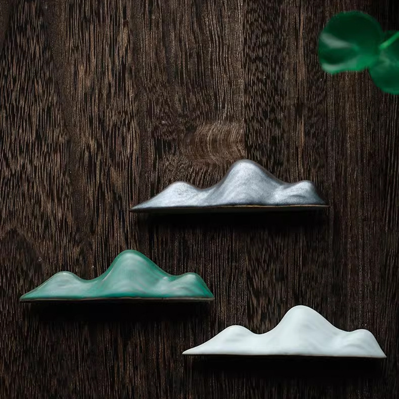 Factory Direct Supply New Chinese Chopsticks Rack Tableware Rack Creative Hill Chopsticks Holder Chinese Chopsticks Brush Rack Dessert Dispel Plate