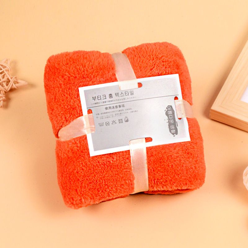 Coral Velvet Square Card-Tied Towel Souvenir Gift Box Full Moon 100Th Wedding Celebration Return Gift Company Welfare Event