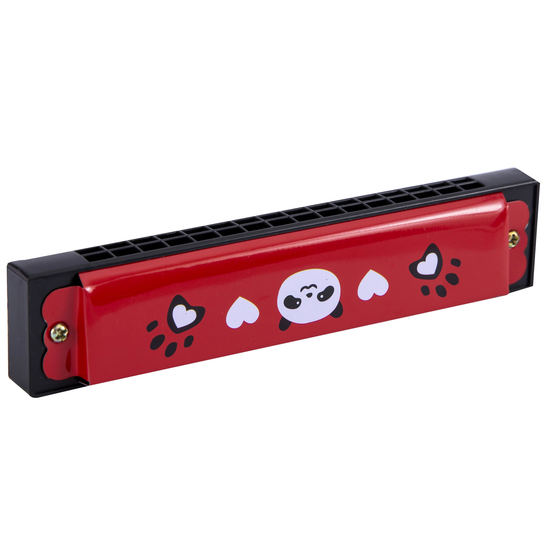 Children's Metal Harmonica Wind Instrument for Kindergarten and Primary School Students, 16-Hole Wooden Gift Polyphonic Performance Type Portable