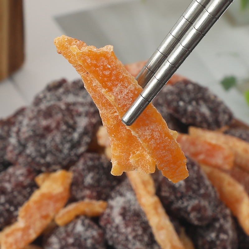 Dried orange peel and red bayberry 160g canned dried red bayberry sour and sweet candied plum fruit dried appetizing candied preserved fruit snack