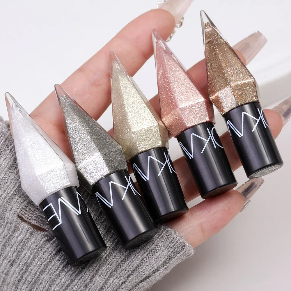 LOOKAVE Pearlescent Diamond Eyeliner Shine Eye Shadow Cream Five-color Mini Sequin Smooth Fine Brush Head Cross-border Batch