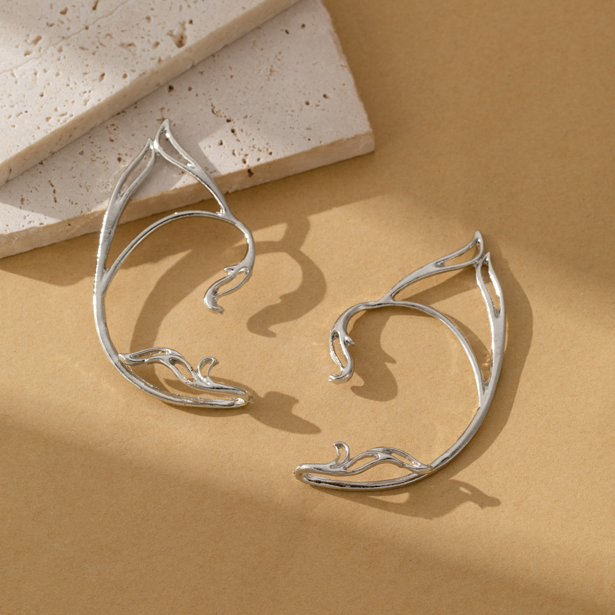 European and American Cross-border Earrings Personalized All-match Simple Elf Ear Hanging Ear Clip Amazon Hot Ear Clip for Women