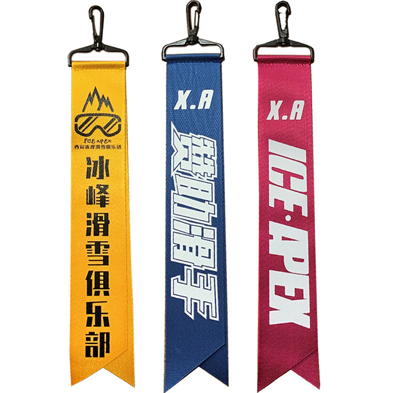 Factory Direct Ski ribbon snow club pendant ski team clothes Net Red personality ribbon double board riding