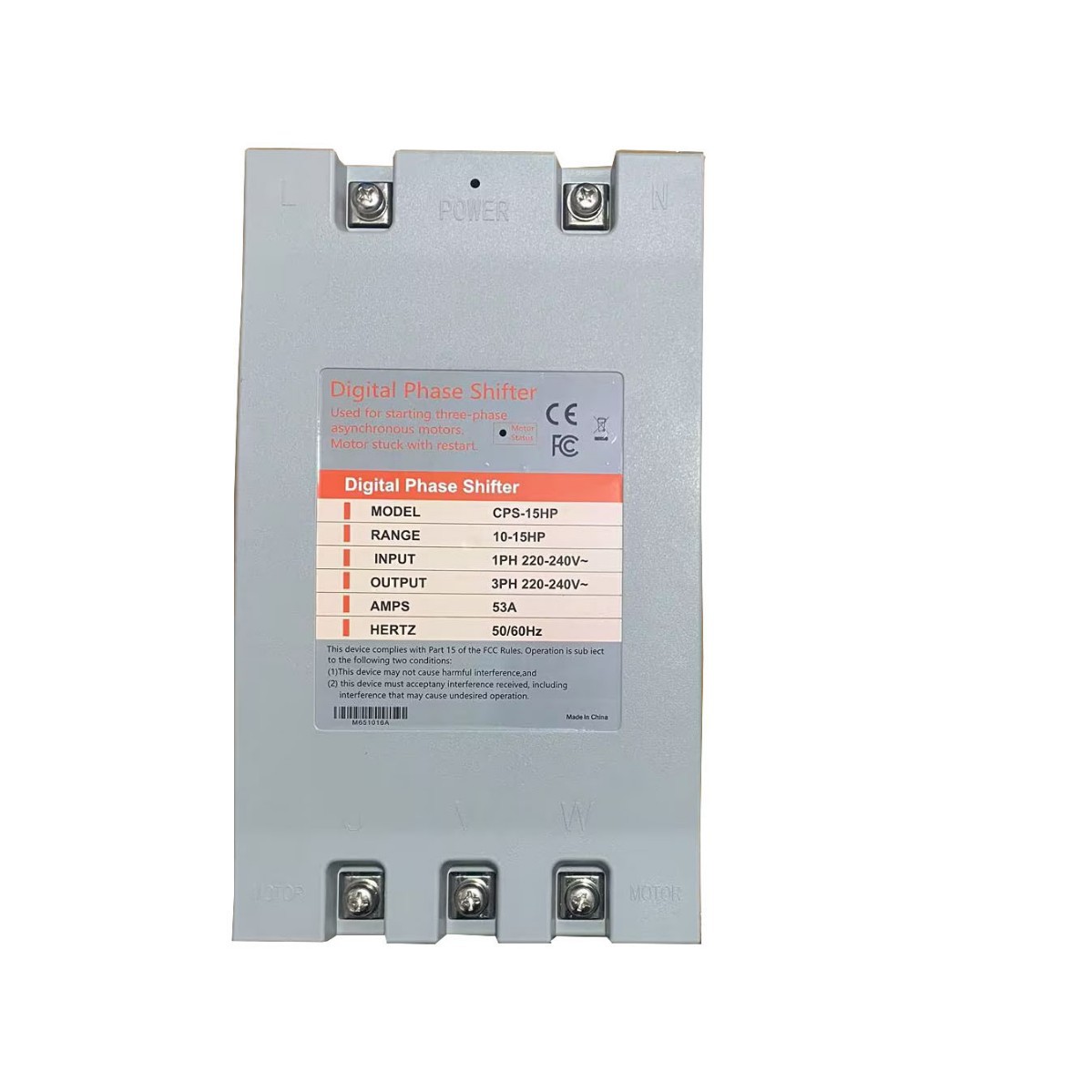 Digital inverter single-phase to three-phase digital phase converter phase shifter 220-240VAC industrial grade