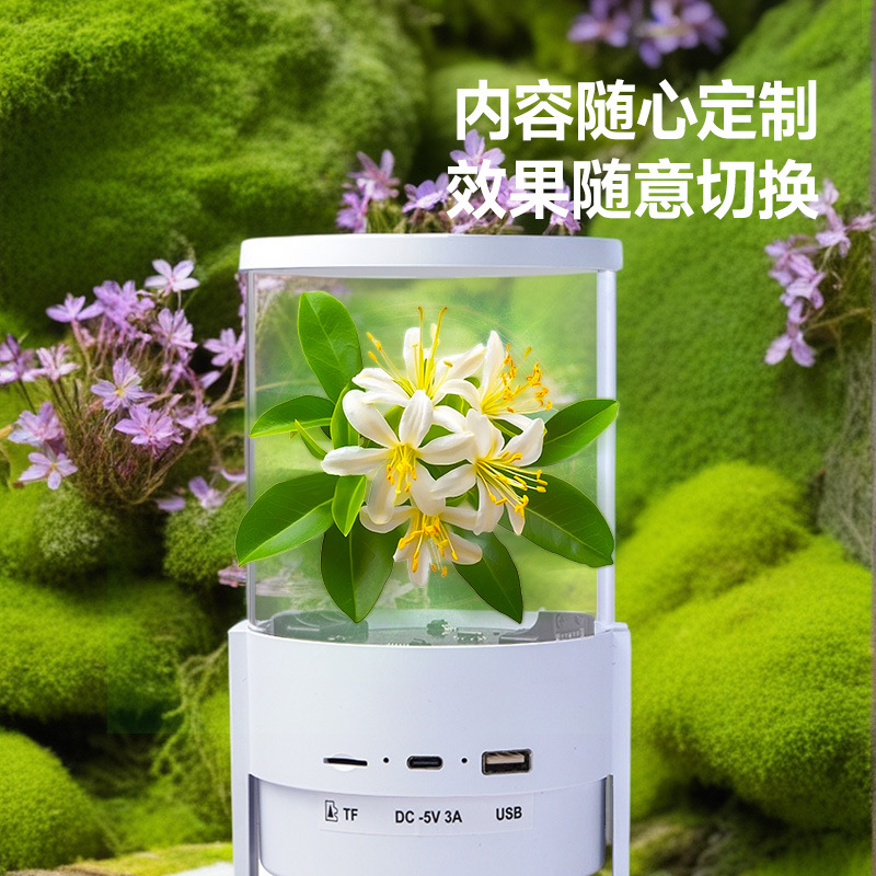 2025 New 360 Degree Transparent Display Desktop Bar Shop Bar Mini Creative Music Ambient Light