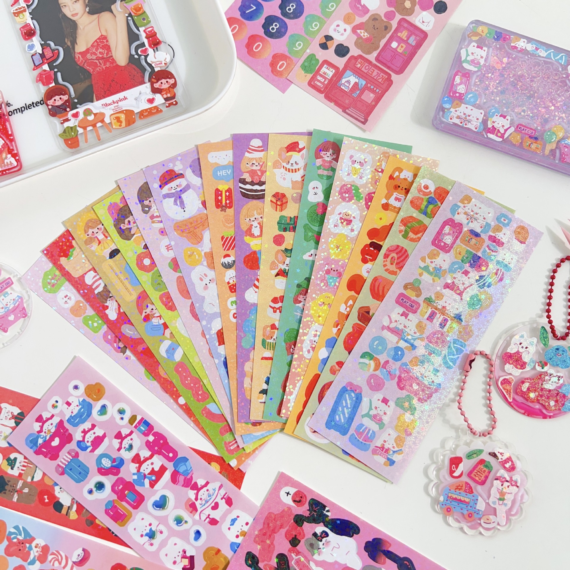 Original cute laser goo card sticker DIY star sticker stationery sticker decorative painting hand account sticker wholesale