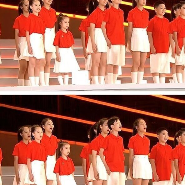 Wang Kai Student Group Chorus Poetry Recitation Singing the Motherland Performance Clothing Sports Meeting Opening Ceremony Cheerleading Performance