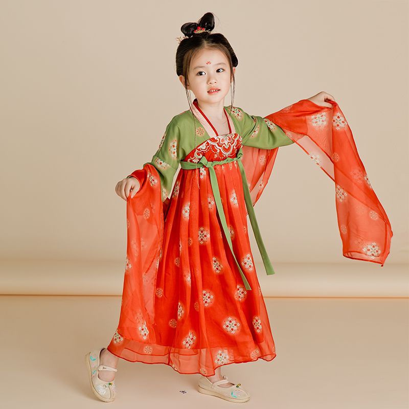 Girl. Children's Hanfu autumn Chinese style retro Ru skirt super fairy dress festive female treasure Dunhuang style costume