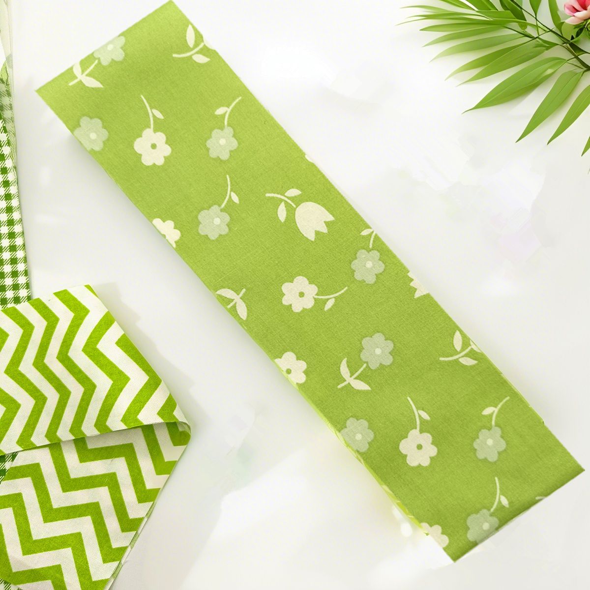 42 Pieces of Green-Style Fresh Patchwork Fabric for Doll Clothes, Hair Ties, Quilting Strips, and Jelly Rolls